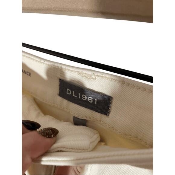 NWT DL1961 Mara Straight Mid Rise Instasculpt Ankle Vanilla 20 Western Ranch - Picture 7 of 9